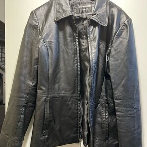 Classic Black Leather Jacket for Women